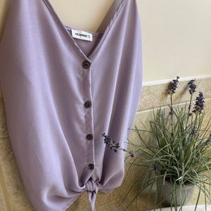 ee.some Lavender button down Tank